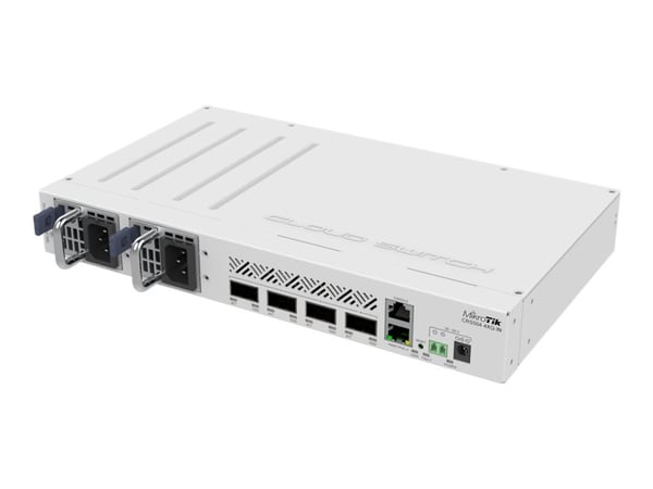 MikroTik CRS504-4XQ-IN - Switch - Styrt - 4 x 100 Gigabit QSFP28 - stasjonær, rackmonterbar - for MikroTik G1040A-60WF, XQ+31LC02D, XQ+85MP01D