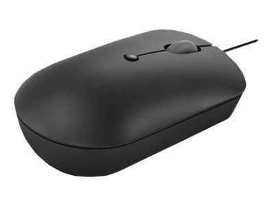 Lenovo 400 - Mus - kompakt - optisk - 4 knapper - kablet - ravnsort - løsvekt