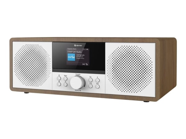 DENVER MIR-270DW - Mikrosystem - 2 x 10 watt - mørkt tre