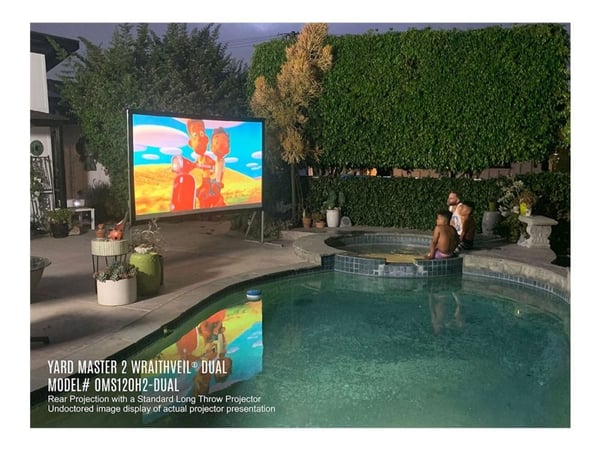 Elite Screens Yard Master 2 Series OMS100H2 - Projektionsskärm med ben - 100" (254 cm) - 16:9 - CineWhite - silver