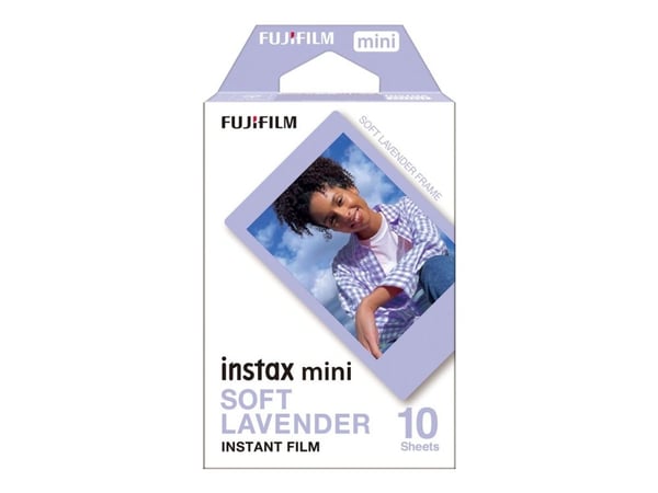 Fujifilm Instax Mini Soft Lavender - Hurtigvirkende fargefilm - instax mini - ISO 800 - 10 eksponeringer
