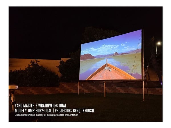 Elite Screens Yard Master 2 Series OMS120H2 - Projektionsskärm med ben - 120" (305 cm) - 16:9 - CineWhite - silver