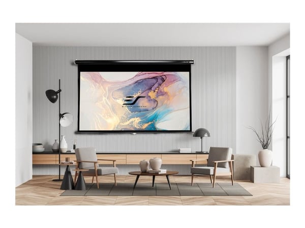 Elite Screens Manual Series M120UWH2 - Projeksjonsskjerm - takmonterbar, veggmonterbar - 120" (305 cm) - 16:9 - MaxWhite - svart