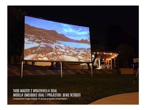 Elite Screens Yard Master 2 Series OMS100H2 - Projektionsskärm med ben - 100" (254 cm) - 16:9 - CineWhite - silver