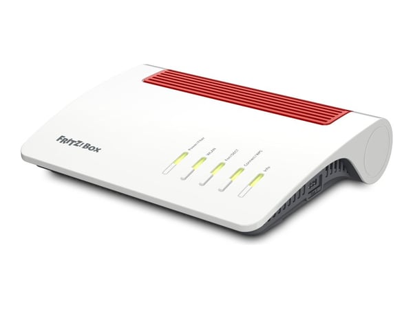 FRITZ!Box 5590 Fiber - Trådløs ruter - maske - GPON-terminal / talekort 1GbE, 2.5GbE, GPON, AON - Wi-Fi 6 - Dobbeltbånd - VoIP-telefonadapter (DECT)