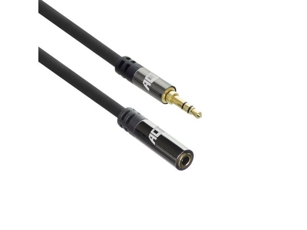ACT lydforlengelseskabel 3,5 mm stereo, hann til hunn, 5 meter