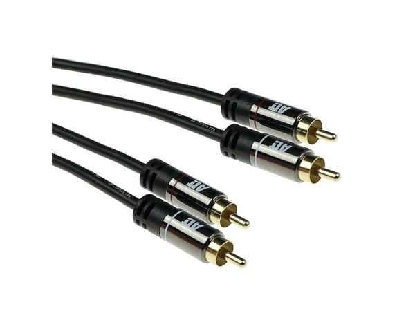 ACT 3 meter høykvalitets lydtilkoblingskabel, 2x RCA hann - 2x RCA hann