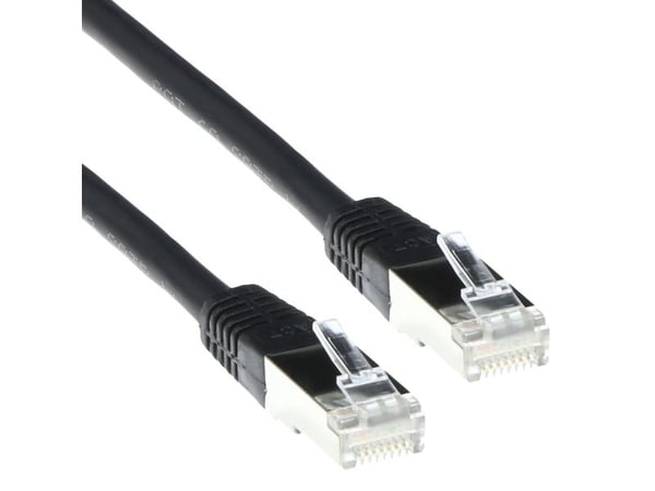 Black 0,5 m F/UTP CAT5E patchkabel med RJ45-kontakter