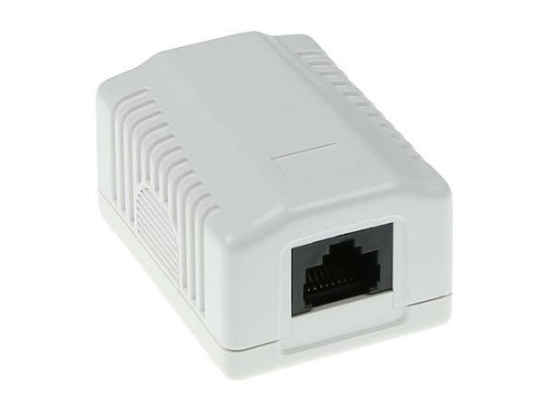 ACT Surface mounted box unshielded 1 ports CAT5E. Type: CAT5E Wall mountbox c5e 1 prt unsh (FA5003)