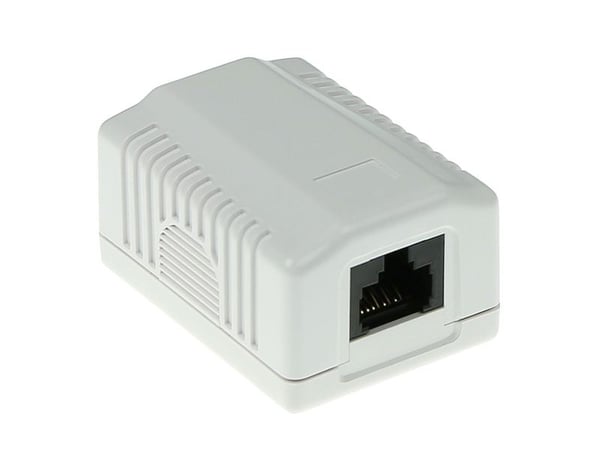 ACT Surface mounted box unshielded 1 ports CAT6. Type: CAT6 Wall mountbox c6 1 prt unsh (FA6003)