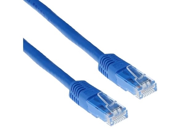 Blå 3 meter LSZH U/UTP CAT6 patchkabel med RJ45