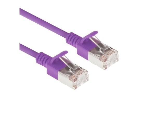 ACT Purple slank patchkabel CAT6A datasenter 1,5 m LSZH U/FTP – snagless med RJ45 (DC7351)