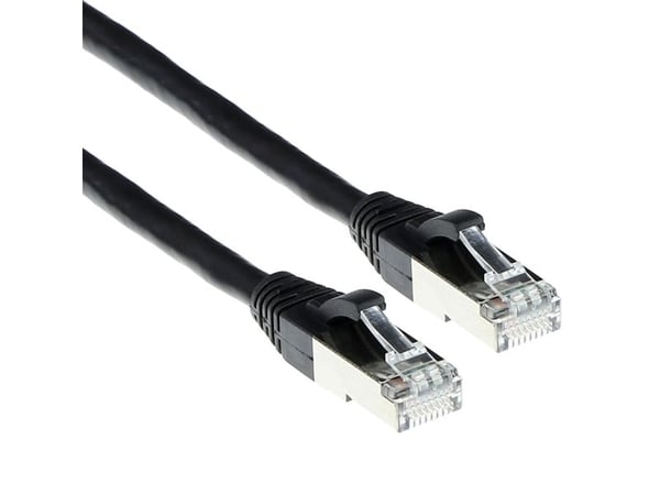 Svart 15 m LSZH SFTP CAT6A patchkabel snagless med RJ45-stik Svart 15 m LSZH SFTP CAT6A patchkabel snagless med RJ45-stik
