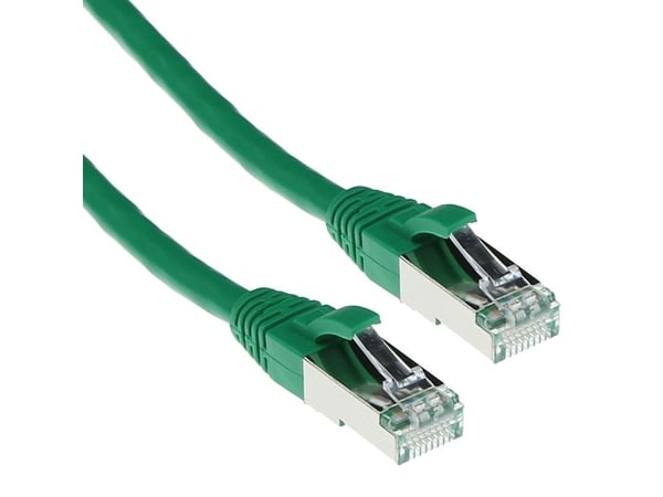 ACT Green 25 meter LSZH SFTP CAT6A patch cable snagless with RJ45 connectors CAT6A S/FTP LSZH SNG GN 25.00M (FB7725)
