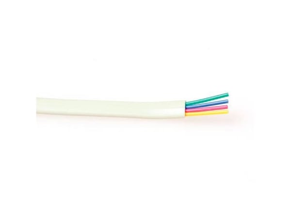 ACT Modular flatcable 4 conductors white. Conductors: 4 Modular cable 4c white 100m (TD604W)