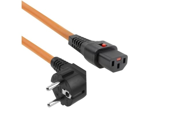 ACT 2,0 m Schuko CEE 7/7 - C13 M/F orange 2 m CEE7/7 C13-Koppler (AK5039)
