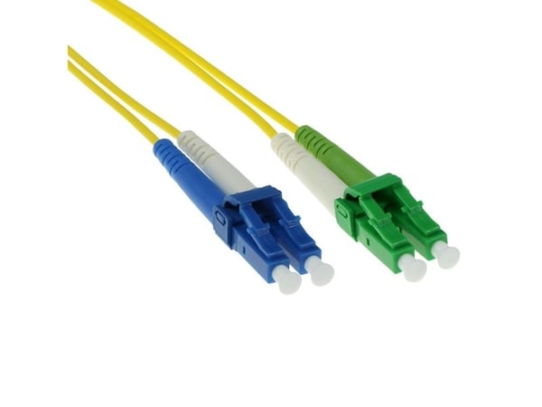 2 meter LSZH singlemode 9/125 OS2 fiberpatchkabel duplex med LC/APC- och LC/UPC-kontakter 2 meter LSZH singlemode 9/125 OS2 fiberpatchkabel duplex med LC/APC- och LC/UPC-kontakter