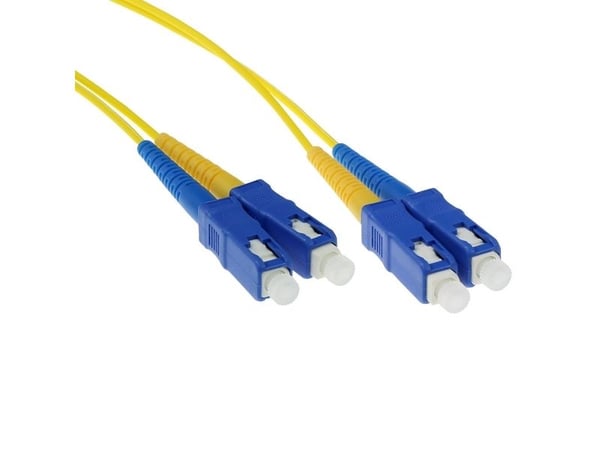 Jacobelc ACT 10 m LSZH enkeltmodus fiberpatchkabel duplex 9/125 OS2 med SC-kontakter, SC-SC 9/125 OS2 duplex 10,00 m (RL3910)