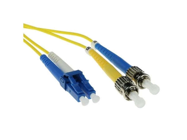 ACT 15 m LSZH enkeltmode enkeltmode fiberkabel duplex 9/125 OS2 med LC- og ST-kontakter (RL7915)