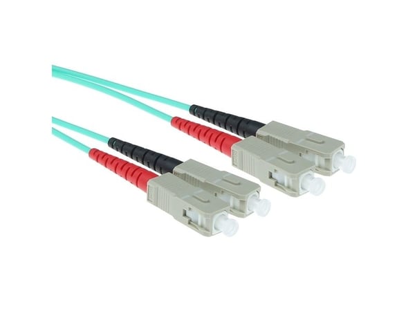 ACT fiberkabel OM3 50/125 dupleks 10 m LSZH med SC-kontakt (SC-SC)
