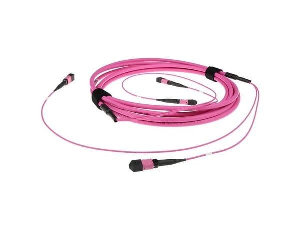 7 m multimode 50/125 OM4(OM3) polarisering A fiber trunk-kabel med 2 MTP/MPO hunnkontakter i hver ende