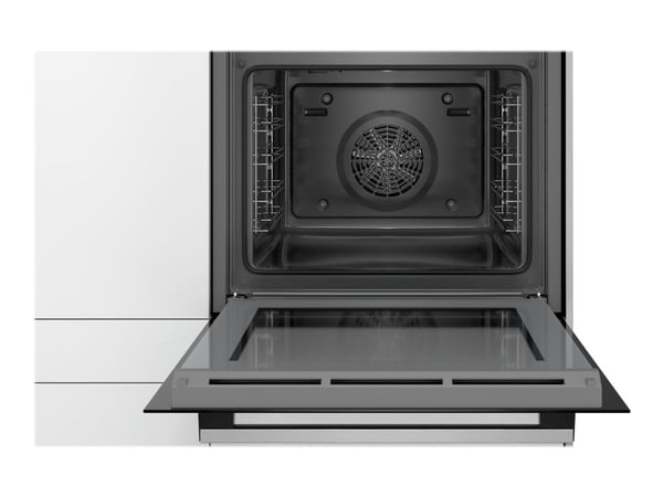 Siemens iQ100 HB510ABR1 - Ovn - innebygd - fordypning - bredde: 56 cm - dybde: 55 cm - høyde: 58.5 cm - Klasse A - rustfritt stål