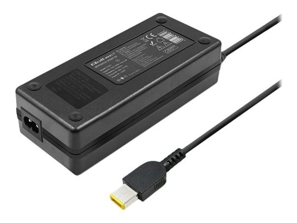 Qoltec Monolith - Strømadapter - 20 V, 6.75 A, slim tip + pin, power cable - AC 220 - 240 V - 135 watt - svart