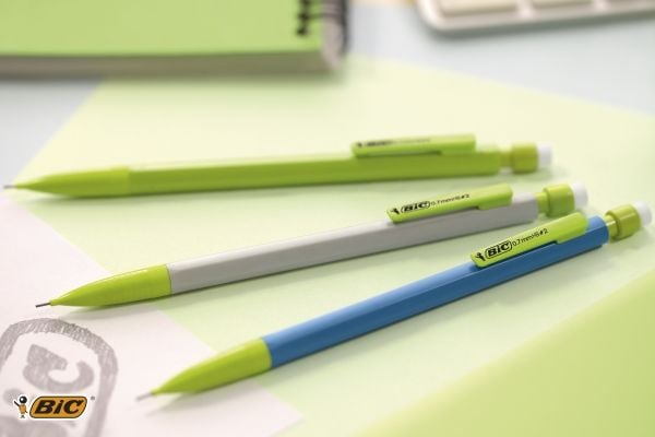 BIC Matic ECOlutions - Tryckpenna - högpolymer - HB - 0,7 mm - indragbar - med suddgummi (förpackning om 50)