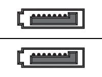 Sharkoon - SATA-kabel - Serial ATA 150/300/600 - SATA (hunn) til SATA (hunn) - 60 cm - låst, 90° kontakt - rød