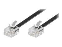 goobay - Telefonkabel - RJ-11 (hann) til RJ-11 (hann) - 10 m - svart