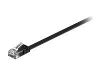 MicroConnect - Nettverkskabel - RJ-45 (hann) til RJ-45 (hann) - UTP - CAT 6 - med støvel, flat - svart