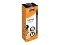 BIC Cristal Exact - Kulepenn - svart - 0.7 mm - ultrafin (en pakke 20)