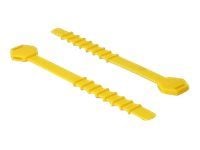 Delock - Kabelfestebånd - 12 cm - gul (en pakke 10)