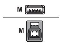 HP - USB-kaapeli - USB Type B (han) til USB Type A (han) - USB 3.0 - 50 cm - P/N: H1L08AA#ABF, H1L08AA#ABH, H1L08AAR#ABA, H1L08AAR#ABB, H1L08AAR#AB...