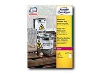 Avery Durable Heavy Duty L4775 - Polyester - permanent selvklebende - hvit - A4 (210 x 297 mm) 100 etikett(er) (100 ark x 1) etikett(er)