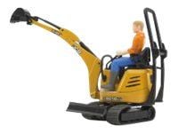 Bruder JCB Micro excavator 8010 CTS and construction worker toy
