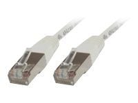MicroConnect - Nettverkskabel - RJ-45 (hann) til RJ-45 (hann) - FTP - CAT 5e - med støvel - hvit