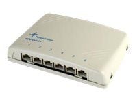 Telegärtner Mini Distributor MPD6-H K Cat.6A - Abelfördelningsdosa - CAT 6a - UTP - ljusgrå, RAL 7035 - 6 portar