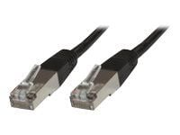 MicroConnect - Nettverkskabel - RJ-45 (hann) til RJ-45 (hann) - FTP - CAT 6 - med støvel - svart