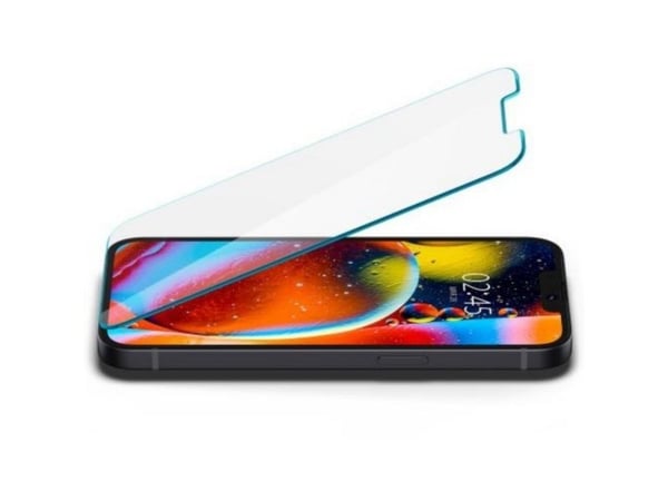 Spigen GLAS.tR EZ Fit HD, Apple, iPhone 14 / iPhone 13 Pro / iPhone 13, Fallsikker, Ripebestandig, Gjennomsiktig, 1 stykker