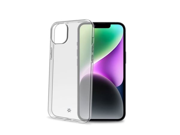 Celly Gelskin - Baksidesskydd för mobiltelefon - termoplastisk polyuretan (TPU) - transparent - för Apple iPhone 15