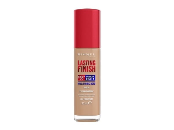 Rimmel RIMMEL RIMMEL_Lasting Finish 35H erittäin kosteuttava ja pitkäkestoinen kasvojen meikkivoide SPF20 103 True Ivory 30ml