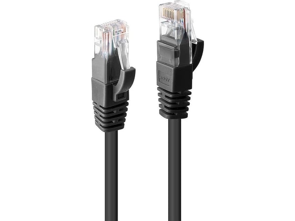 Lindy 48085, 30 m, Cat6, U/UTP (UTP), RJ-45, RJ-45, Svart