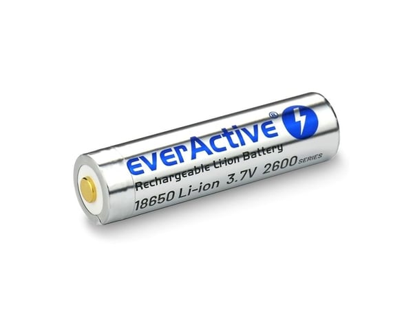 Batteri everActive 18650 3.7V Li-ion 2600mAh micro USB med beskyttelsesboks