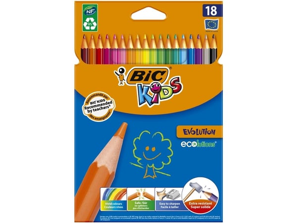 BIC 937513, Assorterte farger, 18 stykker