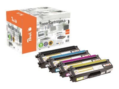 Peach Combi-Pack - 4-pack - svart, gul, cyan, magenta - kompatibel - gjenfabrikert - tonerpatron (alternativ for: Brother TN423) - for Brother DCP-...
