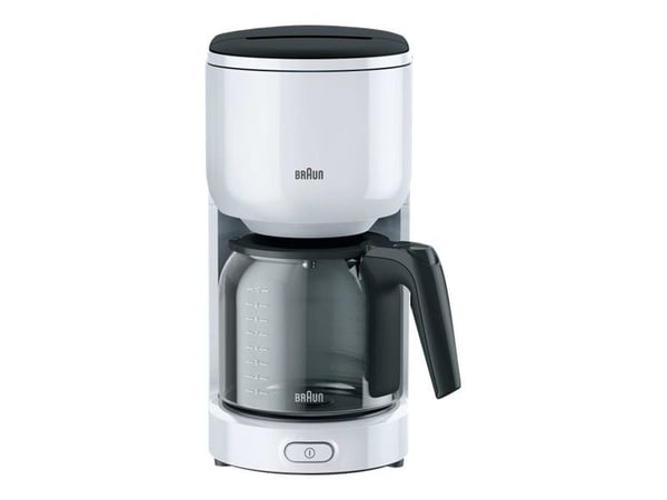 Braun PurEase KF 3120 WH - Kaffemaskin - 10 kopper - hvit
