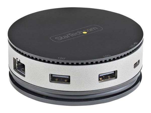 Startech USB-C-moniporttinen sovitin, USB 3.1 Gen 2 10 Gbps Type-C Mini Dock, jossa 4K 60 Hz HDMI/DisplayPort tai 1080p VGA, 75 W PD-läpivienti, 3-...
