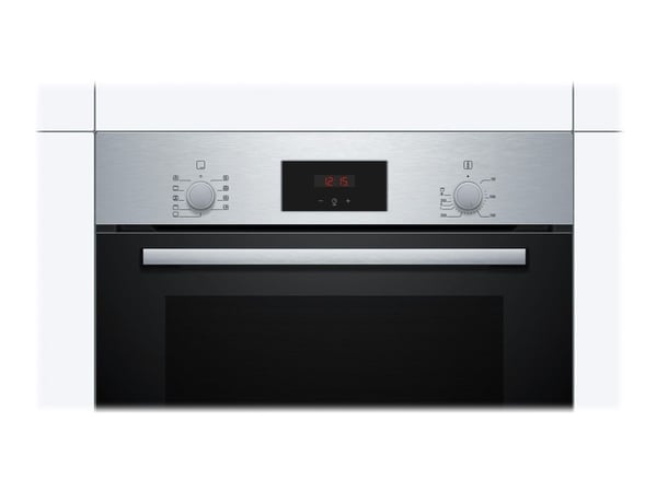 Bosch Serie | 2 HBF114ES0 - Ovn - innebygd - fordypning - bredde: 56 cm - dybde: 55 cm - høyde: 57.5 cm - Klasse A - rustfritt stål