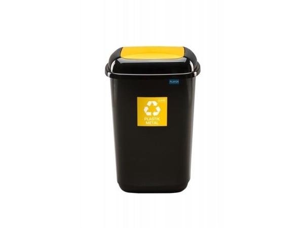 Jäteastia Plafor, 28 l, musta/keltainen